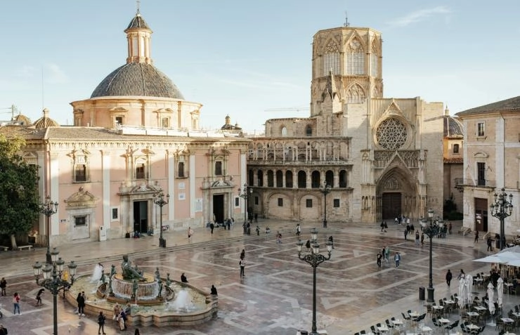 Plaza de la Virgen vista aérea